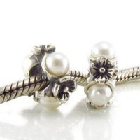 (image for) Charm 925 Silver & Pearl - Flower