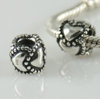(image for) Charm 925 Silver - Rondelle - Heart