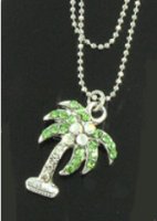 (image for) Anklet Double Strand Chain - Palm Tree Clear, Green & AB