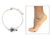 (image for) Fashion Turtle Beaded Anklet Green