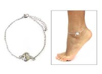 (image for) Fashion Sand Dollar Beaded Anklet Clear
