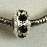 (image for) Charm 925 - Crystals - Black