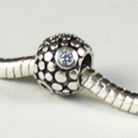 (image for) Charm 925 - Marcasite Dots & Clear Gems