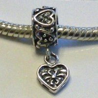 (image for) Charm 925 - Marcasite Heart Drop