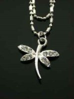 (image for) Dragonfly Anklet Double Strand Chain - Clear