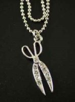 (image for) Scissors Anklet Double Strand Chain - Clear