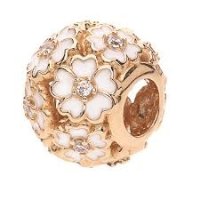 (image for) Charm 925 - Rose Gold White Primrose Meadow