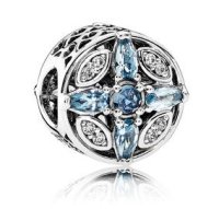 (image for) Charm 925 - Silver Patterns of Frost In Blue
