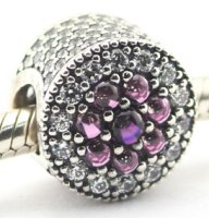 (image for) Charm 925 - Silver Dazzling Floral Clear Pave-all-around