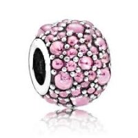 (image for) Charm 925 - Silver Shimmering Droplets Pink