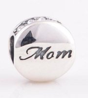 (image for) Charm 925 - Silver Mom Love Clear