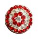 (image for) Mini Snap Jewelry Red & Clear Rhinestone Stud fits 12mm Petite Ginger Charms