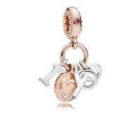 (image for) Charm 925 - Rose Gold Dangle Family Heritage I Love You