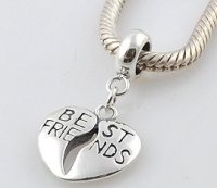 (image for) Charm 925 Drop Best Friend Heart