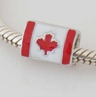 (image for) Charm 925 Enamel Flag - Canadian