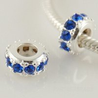 (image for) Charm 925 CZ Stone - Sapphire Blue
