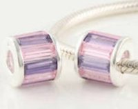 (image for) Charm 925 - CZ Rondelle - Pink & Purple