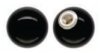 (image for) 925 Sterling Flex End Cap for Flex Bangle - 10mm Black Onyx Ball