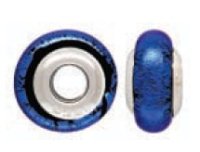 (image for) 925 Designer Dichroic Beads- Blue/Green