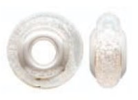 (image for) 925 Designer Dichroic Beads- Silver Clear