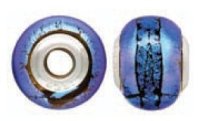 (image for) 925 Designer Dichroic Beads- Blue/Green Giant