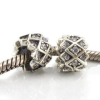 (image for) Charm 925 CZ Stone - Weave - Clear