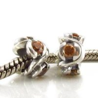 (image for) Charm 925 Silver Rondelle - Champagne