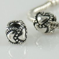 (image for) Charm 925 Silver - Rondelle - Heart