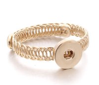 (image for) Snap Jewelry Bracelet Wire Wrap Bangle Thin - Gold