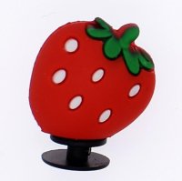 (image for) 3D Strawberry Jibbitz Style Charm for Crocs Bracelets Kids Adult