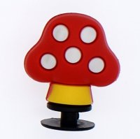 (image for) 3D Mushroom Jibbitz Style Charm for Crocs Bracelets Kids Adults