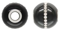(image for) Charm 925 - Giant Black Onyx & Clear CZ