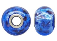 (image for) 925 Glass Beads Giant - Blue & Purple Specks