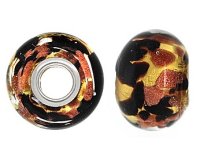 (image for) 925 Glass Beads Giant - Golden & Black