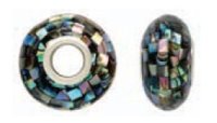 (image for) Charm 925 Abalone Shell - Blue Green MOP