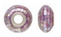 (image for) Charm 925 Abalone Shell - Purple Mosaic MOP