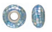 (image for) Charm 925 Abalone Shell - Sky Blue MOP