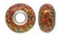 (image for) 925 Opal Created Bead - Red Mosaic