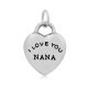 (image for) 1Small 7*22mm Stainless Steel Heart Charm - I love You Nana