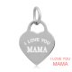 (image for) 14*22mm Small Stainless Steel Heart Charm - I love You Mama