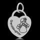 (image for) 17*25mm Small Stainless Steel Picture Heart Charm - Daughter