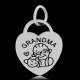 (image for) 17*25mm Small Stainless Steel Picture Heart Charm - Grandma