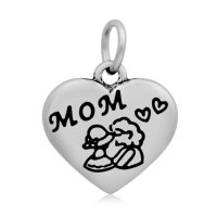 (image for) A&A Add A Charms Stainless - Mom Heart