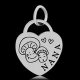 (image for) 17*25mm Small Stainless Steel Picture Heart Charm - Nana