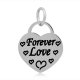 (image for) 17*25mm Small Stainless Steel Heart Charm - Forever Love