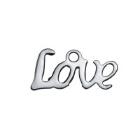 (image for) Extra Small 6*12mm Stainless Steel Script Charm - Love