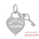 (image for) A&A Add A Charms Stainless - World's Best Daughter Heart w Key