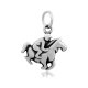 (image for) 16*23mm Small Stainless Steel Charm - Horse & Rider