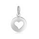 (image for) 12*20mm Small Stainless Steel Charm - Heart Tilted