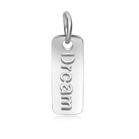 (image for) Small 7*22mm Stainless Steel Tag Charm - Dream